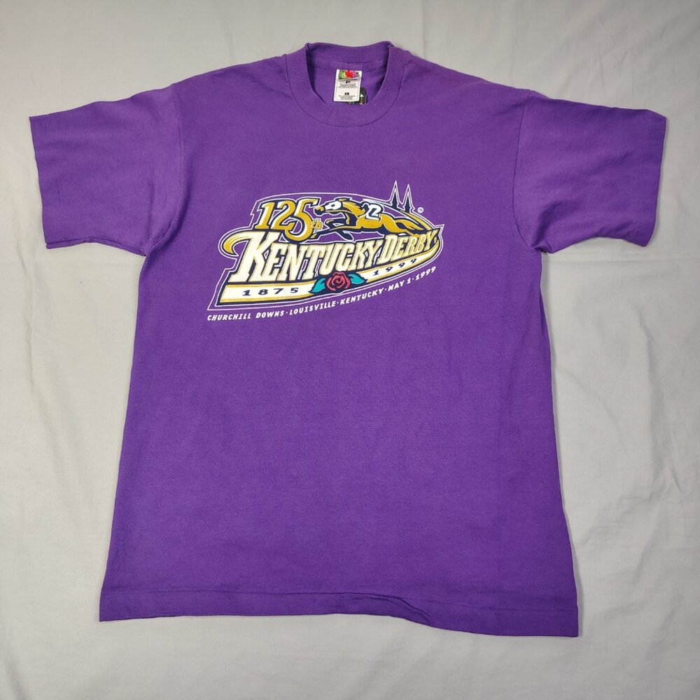 VINTAGE 1999 Kentucky Derby T-Shirt Single Stitch Fruit of the Loom